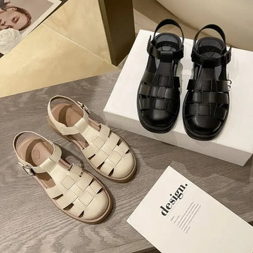 Sandales Polyvalentes Pour Femmes en Cuir - Crutze