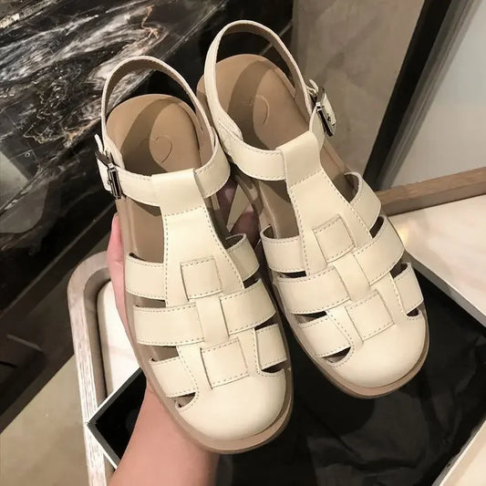 Sandales Polyvalentes Pour Femmes en Cuir - Crutze